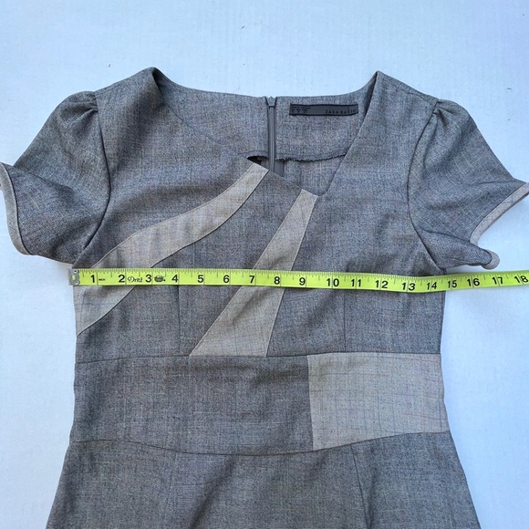 Zara Basic Gray Plaid Dress Size M - Picture 5 of 8